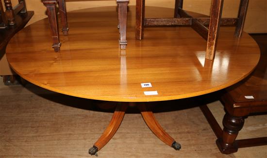 Modern Regency style circular topped dining table(-)